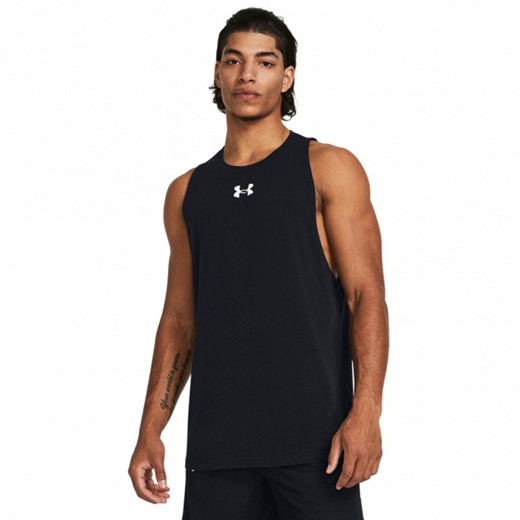 Męski top do koszykówki Under Armour UA Zone Tank  - czarny ze sklepu Sportstylestory.com w kategorii T-shirty męskie - zdjęcie 187780505