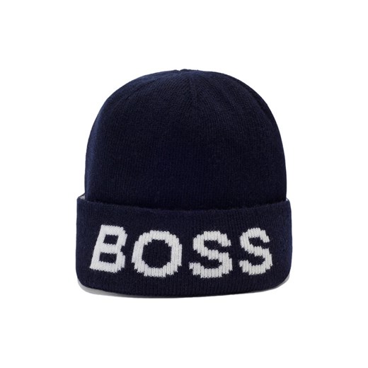 Czapka Boss Mic_Bb 50443043 Granatowy ze sklepu eobuwie.pl w kategorii Czapki zimowe damskie - zdjęcie 187780988