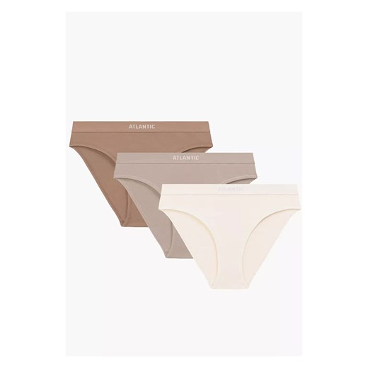 Atlantic 3-pack figi damskie Sport 3CLP-012B-ECRC/BEZ/BEZC, Kolor beżowy-ecru, Rozmiar S, ATLANTIC ze sklepu Primodo w kategorii Majtki damskie - zdjęcie 187781337
