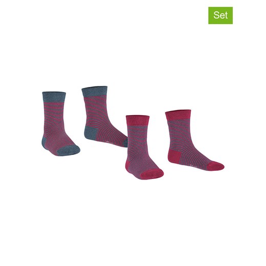 ESPRIT Skarpety (2 pary) &quot;Fine&quot; w kolorze bordowo-antracytowym ze sklepu Limango Polska w kategorii Skarpetki dziecięce - zdjęcie 187781435