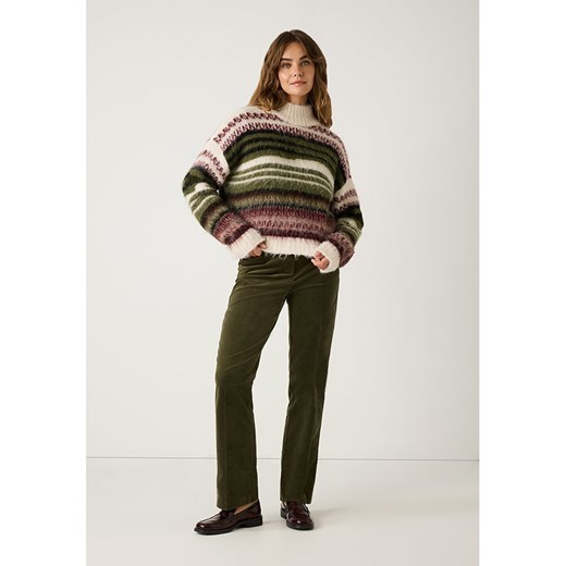 More &amp; More Sweter w kolorze bordowo-kremowo-ciemnozielonym ze sklepu Limango Polska w kategorii Swetry damskie - zdjęcie 187781749