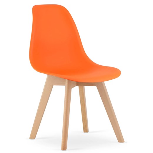 Pomarańczowe skandynawskie krzesło do stołu C8-T71 ze sklepu Edinos.pl w kategorii Krzesła - zdjęcie 187782186