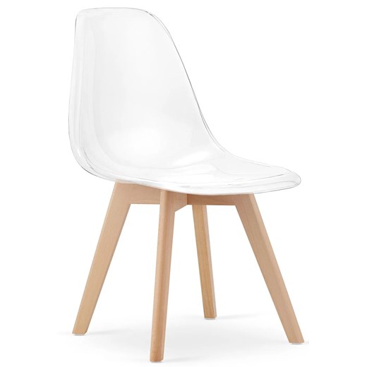 Przezroczyste krzesło skandynawskie ghost N3-L23 ze sklepu Edinos.pl w kategorii Krzesła - zdjęcie 187782199