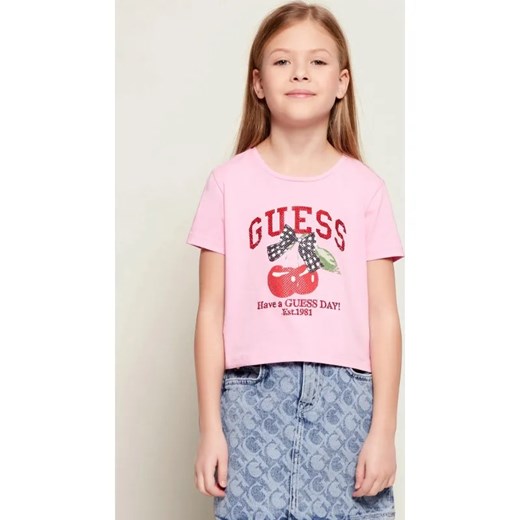 Guess T-shirt | Cropped Fit ze sklepu Gomez Fashion Store w kategorii Bluzki dziewczęce - zdjęcie 187782955