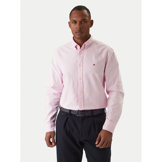 Tommy Hilfiger Koszula Solid Heritage MW0MW35774 Różowy Regular Fit ze sklepu MODIVO w kategorii Koszule męskie - zdjęcie 187783406