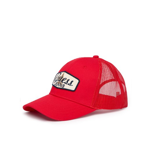 Guess Jeans Czapka z daszkiem M5RZ17 WF8V1 Czerwony ze sklepu MODIVO w kategorii Czapki z daszkiem męskie - zdjęcie 187783426