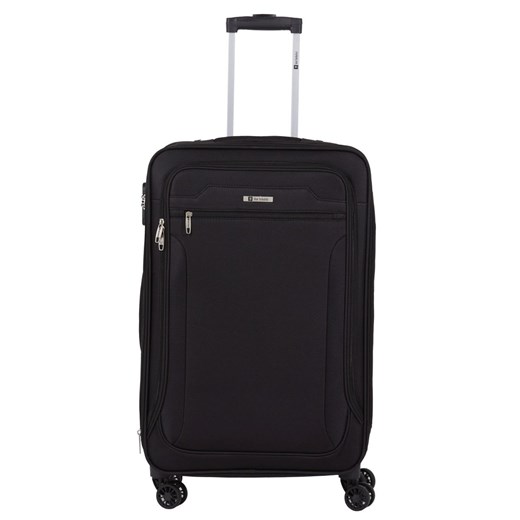 czarna walizka średnia materiałowa miękka 70 cm z poszerzeniem ze sklepu Słoń Torbalski w kategorii Walizki - zdjęcie 187783859