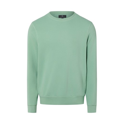 Nils Sundström Bluza męska Mężczyźni seledynowy jednolity ze sklepu vangraaf w kategorii Bluzy męskie - zdjęcie 187783875