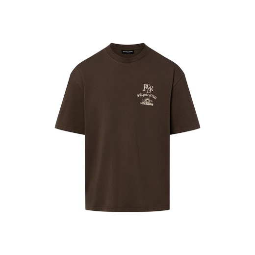 PEGADOR Koszulka męska - Gubbio Mężczyźni Bawełna błotnisty jednolity ze sklepu vangraaf w kategorii T-shirty męskie - zdjęcie 187783876