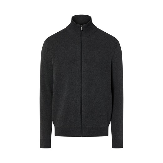 Nils Sundström Męski kardigan Mężczyźni Bawełna czarny marmurkowy ze sklepu vangraaf w kategorii Swetry męskie - zdjęcie 187783886