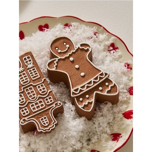 Sinsay - Dekoracja świąteczna w kształcie ludzika piernikowego - brązowy ze sklepu Sinsay w kategorii Dekoracje bożonarodzeniowe - zdjęcie 187784476