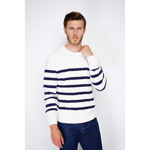 C&amp; Jo Sweter w kolorze białym ze sklepu Limango Polska w kategorii Swetry męskie - zdjęcie 187784578