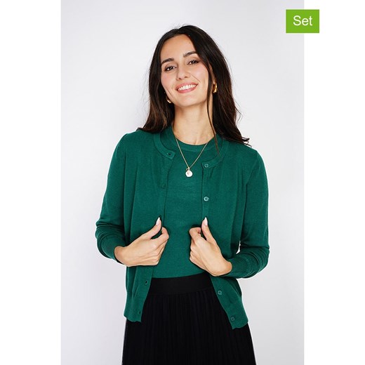 C&amp; Jo 2-częściowy zestaw w kolorze zielonym ze sklepu Limango Polska w kategorii Swetry damskie - zdjęcie 187784918