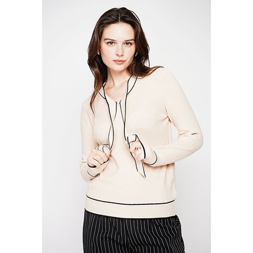 C&amp; Jo Sweter w kolorze beżowo-czarnym ze sklepu Limango Polska w kategorii Swetry damskie - zdjęcie 187785037