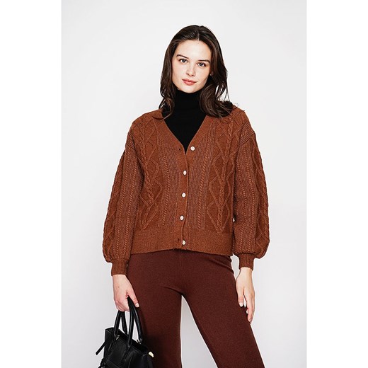 C&amp; Jo Kardigan w kolorze jasnobrązowym ze sklepu Limango Polska w kategorii Swetry damskie - zdjęcie 187785147