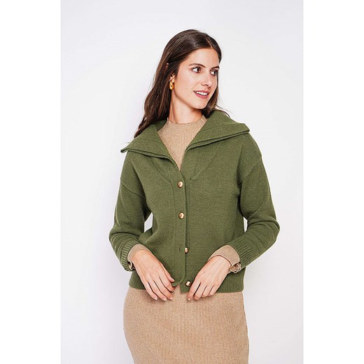 C&amp; Jo Kardigan w kolorze khaki ze sklepu Limango Polska w kategorii Swetry damskie - zdjęcie 187785216