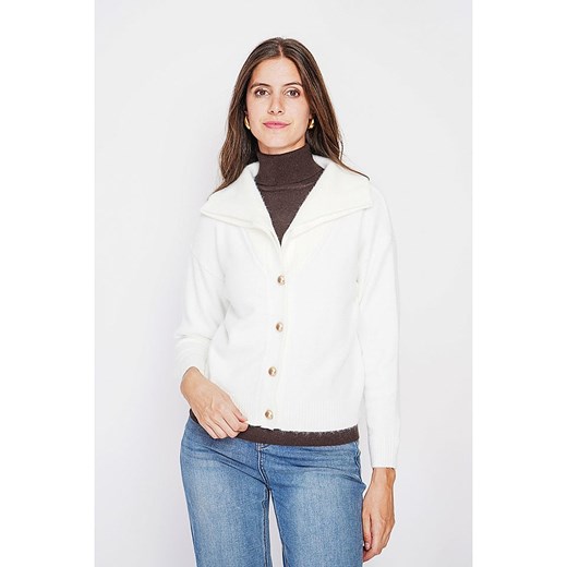 C&amp; Jo Kardigan w kolorze białym ze sklepu Limango Polska w kategorii Swetry damskie - zdjęcie 187785227
