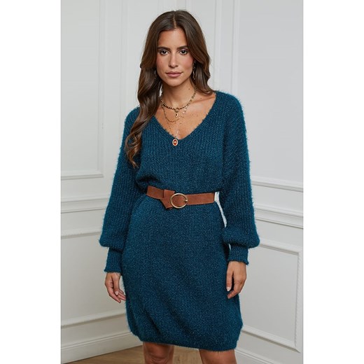 L&apos;armoire de Suzette Sukienka dzianinowa w kolorze niebieskim ze sklepu Limango Polska w kategorii Sukienki - zdjęcie 187785325