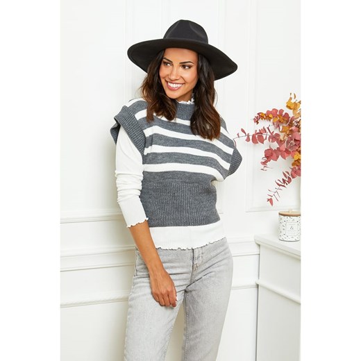 Pura Maglia Bezrękawnik w kolorze szarym ze sklepu Limango Polska w kategorii Swetry damskie - zdjęcie 187785889