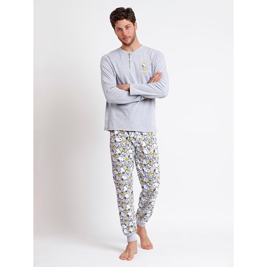 Peanuts Piżama w kolorze jasnoszarym ze sklepu Limango Polska w kategorii Piżamy męskie - zdjęcie 187786295