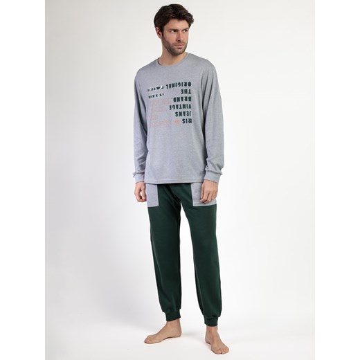 Lois Piżama &quot;Den1962&quot; w kolorze szaro-ciemnozielonym ze sklepu Limango Polska w kategorii Piżamy męskie - zdjęcie 187786346