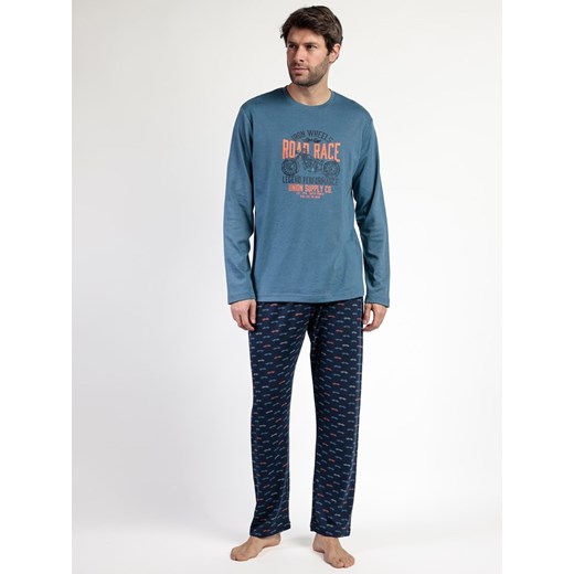 admas Piżama &quot;Road race&quot; w kolorze niebiesko-granatowym ze sklepu Limango Polska w kategorii Piżamy męskie - zdjęcie 187786539