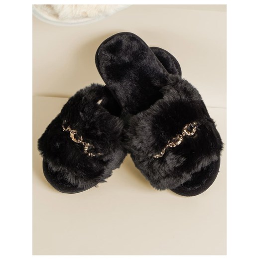 admas Kapcie w kolorze czarnym ze sklepu Limango Polska w kategorii Kapcie damskie - zdjęcie 187786929