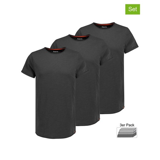 Authentic Style Koszulki (3 szt.) w kolorze antracytowym ze sklepu Limango Polska w kategorii T-shirty męskie - zdjęcie 187788546