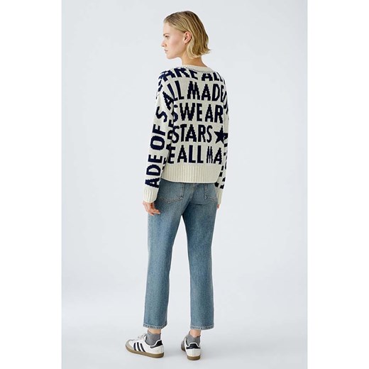 Oui Sweter w kolorze kremowo-granatowym 42 Limango Polska okazja