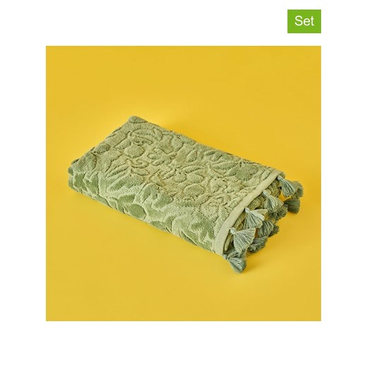BELLA MAISON Ręczniki (2 szt.) &quot;Jolia&quot; w kolorze zielonym dla gości - 30 x 30 cm ze sklepu Limango Polska w kategorii Ręczniki - zdjęcie 187791475