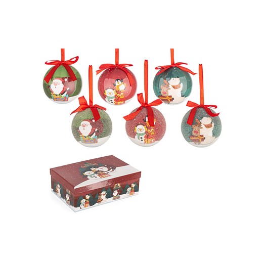 Bizzotto Bombki (6 szt.) &quot;Blaine&quot; ze wzorem - Ø 7,5 cm ze sklepu Limango Polska w kategorii Dekoracje bożonarodzeniowe - zdjęcie 187791608