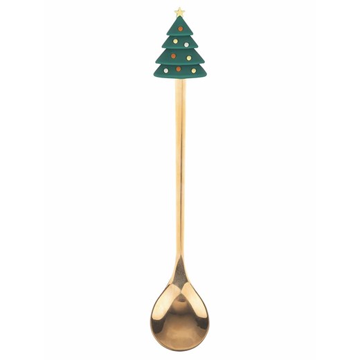 Villa d´Este Łyżeczki (4 szt.) &quot;Xmas&quot; w kolorze złotym ze wzorem - Villa D´este onesize wyprzedaż Limango Polska
