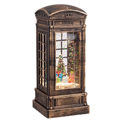 Bizzotto Dekoracyjna lampa LED &quot;Call Box&quot; w kolorze brązowym - wys. 21 cm ze sklepu Limango Polska w kategorii Oświetlenie - zdjęcie 187791638