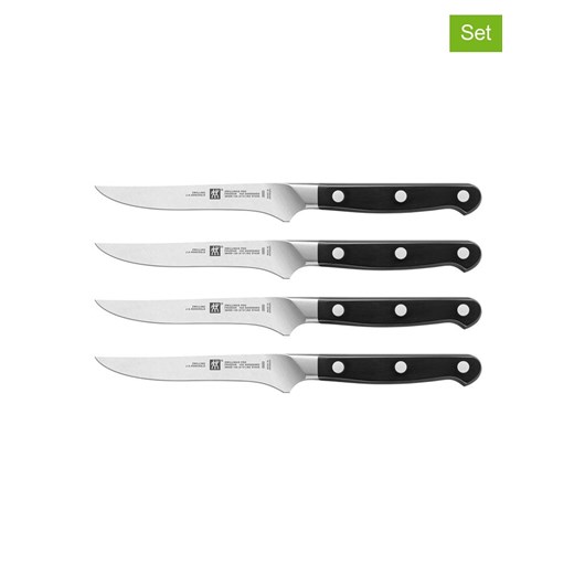Zwilling Noże (4 szt.) &quot;Pro&quot; w kolorze czarnym do steków - dł. 12 cm ze sklepu Limango Polska w kategorii Noże kuchenne - zdjęcie 187791686
