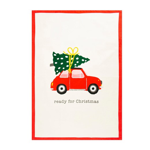 Trendy Kitchen by EXCÉLSA Ściereczka w kolorze kremowo-czerwonym do naczyń - 70 x 50 cm ze sklepu Limango Polska w kategorii Ścierki kuchenne - zdjęcie 187792008