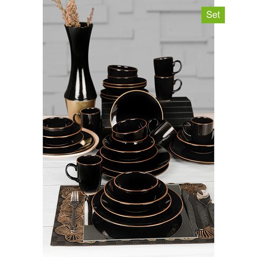 Hermia 30-częściowy zestaw w kolorze czarnym ze sklepu Limango Polska w kategorii Naczynia - zdjęcie 187792125