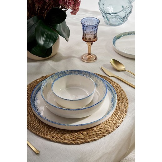 Hermia 24-częściowy zestaw w kolorze biało-niebieskim Hermia onesize wyprzedaż Limango Polska