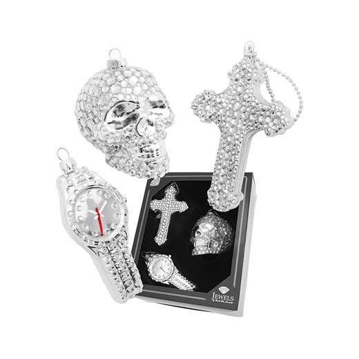 Krebs Glas Lauscha Ozdoby choinkowe (3 szt.) w kolorze srebrnym ze sklepu Limango Polska w kategorii Dekoracje bożonarodzeniowe - zdjęcie 187792599