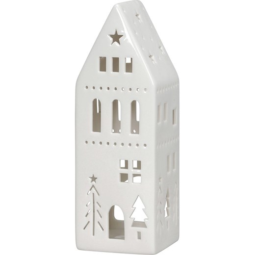POSIWIO Świecznik &quot;House&quot; w kolorze białym - 7,5 x 22,5 x 7,5 cm ze sklepu Limango Polska w kategorii Świeczniki - zdjęcie 187792685