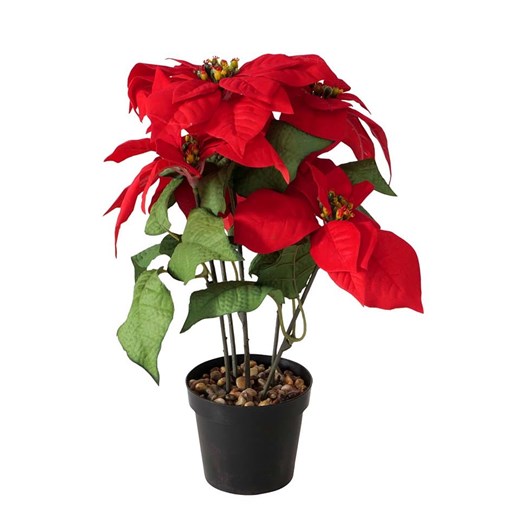 Boltze Sztuczny kwiat w kolorze czerwonym - wys. 40 x Ø 30 cm ze sklepu Limango Polska w kategorii Doniczki i osłonki - zdjęcie 187792725