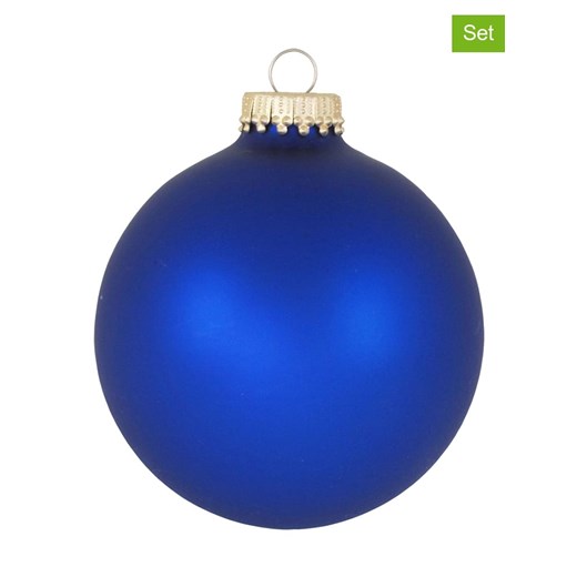 Krebs Glas Lauscha Bomnki (4 szt.) w kolorze niebieskim - Ø 7 cm ze sklepu Limango Polska w kategorii Dekoracje bożonarodzeniowe - zdjęcie 187792738