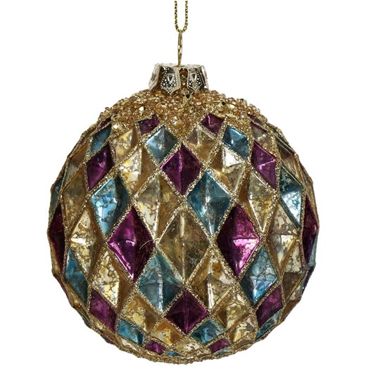 Kersten Bombki (2 szt.) w kolorze złoto-fioletowo-cyjanowym - Ø 8 cm Kersten onesize Limango Polska okazyjna cena