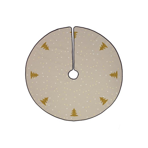 Butter Kings Spódnica choinkowa &quot;Gold tree&quot; w kolorze złoto-beżowym - Ø 130 cm ze sklepu Limango Polska w kategorii Dywany - zdjęcie 187792856