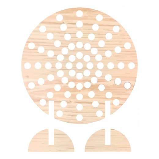 SUNNYSUE Drewniany stojak w kolorze beżowym z dziurkami ze sklepu Limango Polska w kategorii Zabawki - zdjęcie 187793506