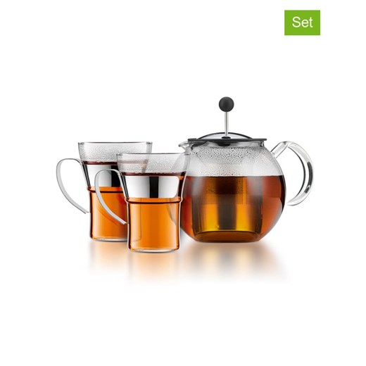 bodum 3-częściowy zestaw &quot;Assam&quot; w kolorze srebrnym Bodum onesize promocyjna cena Limango Polska