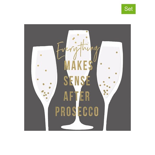 ppd Serwetki (40 szt.) &quot;Makes Sense&quot; w kolorze szarym Ppd onesize okazja Limango Polska