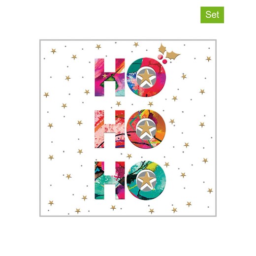 ppd Serwetki (40 szt.) &quot;Ho, Ho&quot; w kolorze białym ze wzorem Ppd onesize promocja Limango Polska