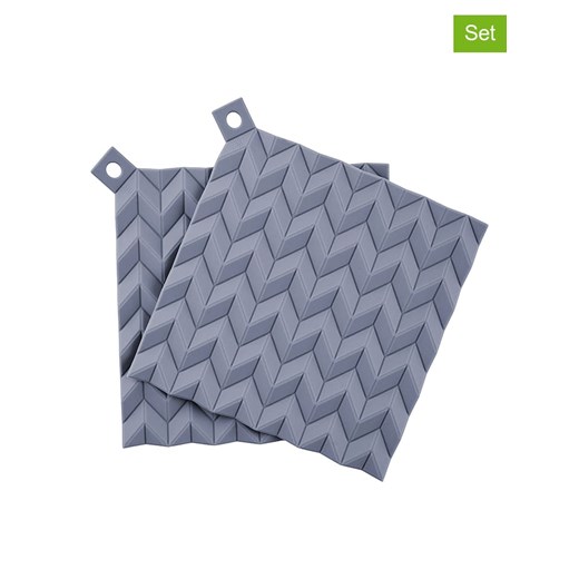 RIG-TIG Łapki kuchenne (2 szt.) &quot;Hold on&quot; w kolorze granatowym - 20,5 x 20,5 cm ze sklepu Limango Polska w kategorii Tekstylia kuchenne - zdjęcie 187794146