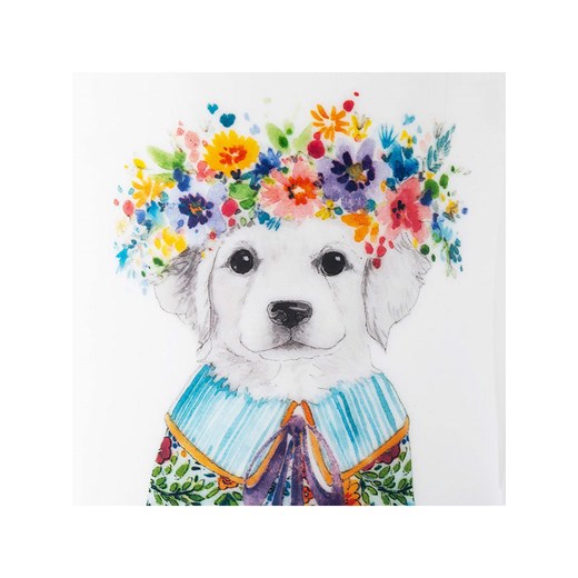 Mikasa Kubek &quot;Puppy&quot; w kolorze białym ze wzorem - 380 ml Mikasa onesize okazyjna cena Limango Polska