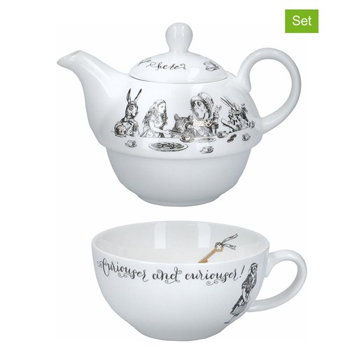 Mikasa 2-częściowy zestaw w kolorze biało-czarnym do herbaty - 250 ml ze sklepu Limango Polska w kategorii Dzbanki i zaparzacze - zdjęcie 187794308